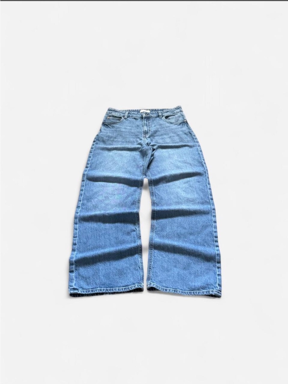 Y2K loose bootcut faded jeans